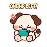 One HP Left sticker from Puppy Pals
