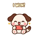 Mobile Victory sticker from Puppy Pals