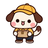 Delivery at Your Door sticker from Puppy Pals