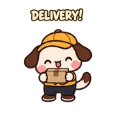 Delivery at Your Door sticker from Puppy Pals
