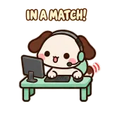 In a Match sticker from Puppy Pals