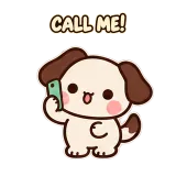 On a Call sticker from Puppy Pals