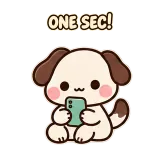 On My Phone sticker from Puppy Pals
