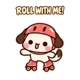 Roll With Me sticker from Puppy Pals