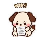 Homework WTF sticker from Puppy Pals