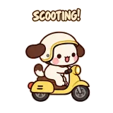 Scooter Ride sticker from Puppy Pals