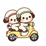 Scooter Together sticker from Puppy Pals