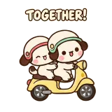 Scooter Together sticker from Puppy Pals
