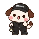 Security Check sticker from Puppy Pals