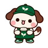 Coffeehouse Barista sticker from Puppy Pals