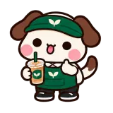 Iced Coffee Ready sticker from Puppy Pals