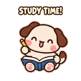 Study Session sticker from Puppy Pals
