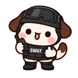 SWAT Ready sticker from Puppy Pals
