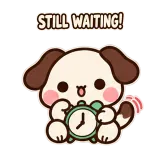 Still Waiting sticker from Puppy Pals