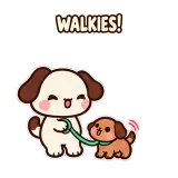 Walkies sticker from Puppy Pals