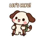 Hiking Time sticker from Puppy Pals