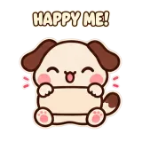 ME — Happy Puppy sticker from Chat Signs