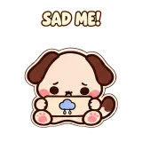 ME — Sad Puppy sticker from Chat Signs