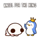 Kneeling for the King · Little Bear sticker from Express Yourself