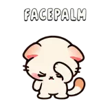 Facepalm · Kitten Club sticker from Express Yourself