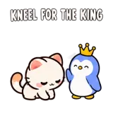 Kneeling for the King · Kitten Club sticker from Express Yourself