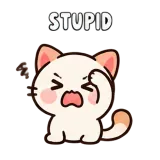 Stupid · Kitten Club sticker from Express Yourself