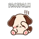 Facepalm · Puppy Pals sticker from Express Yourself