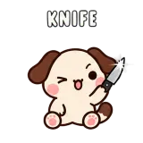 Knife · Puppy Pals sticker from Express Yourself