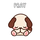 Pray · Puppy Pals sticker from Express Yourself