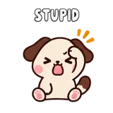 Stupid · Puppy Pals sticker from Express Yourself