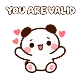 YOU ARE VALID · Little Bear sticker from Express Yourself