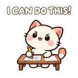 I CAN DO THIS! · Kitten Club sticker from Express Yourself