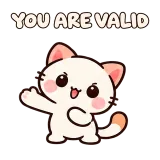 YOU ARE VALID · Kitten Club sticker from Express Yourself
