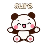 sure · Little Bear sticker from Chat Signs