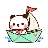 Paper Boat Captain sticker from Tiny Adventures