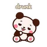 drunk · Little Bear sticker from Chat Reactions