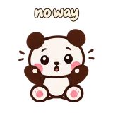 no way · Little Bear sticker from Chat Reactions
