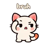 bruh · Kitten Club sticker from Chat Reactions
