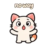 no way · Kitten Club sticker from Chat Reactions