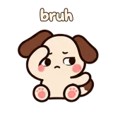 bruh · Puppy Pals sticker from Chat Reactions