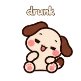 drunk · Puppy Pals sticker from Chat Reactions