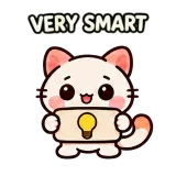 Very smart · Kitten Club sticker from Chat Signs