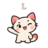 L · Kitten Club sticker from Chat Reactions