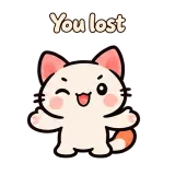 You lost · Kitten Club sticker from Chat Reactions
