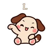 L · Puppy Pals sticker from Chat Reactions