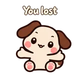 You lost · Puppy Pals sticker from Chat Reactions