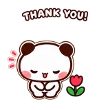 Thank You Bow sticker from Hello & Replies