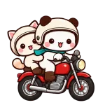 Motorbike Together · Little Bear sticker from On the Go