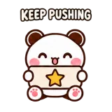 PUSH! · Little Bear sticker from Chat Signs