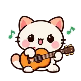 Guitar Jam · Kitten Club sticker from Express Yourself